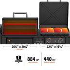 22" XL Griddle Pellet Grill Combo