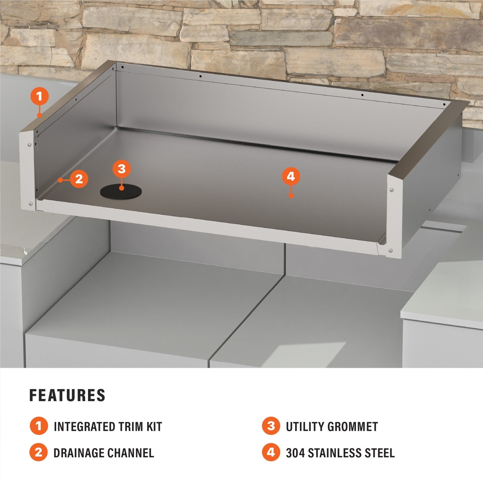 36" Drop-in Griddle Insulating Jacket and Trim Kit