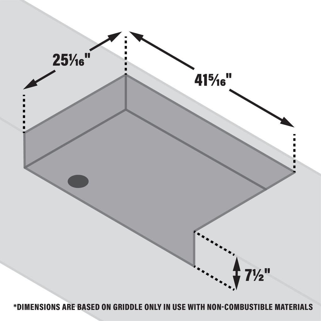 36" Drop-in Griddle with Hood